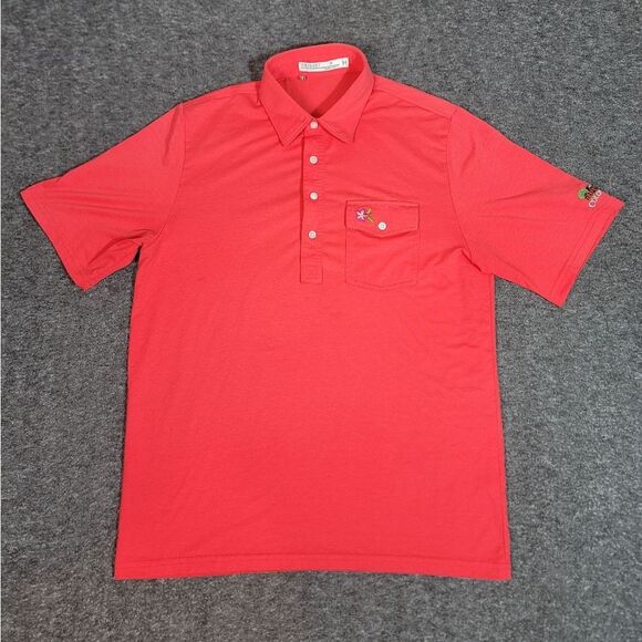 Criquet Mens Performance Player Golf Polo Shirt Size M Red Colonial Golf Club - Picture 1 of 11